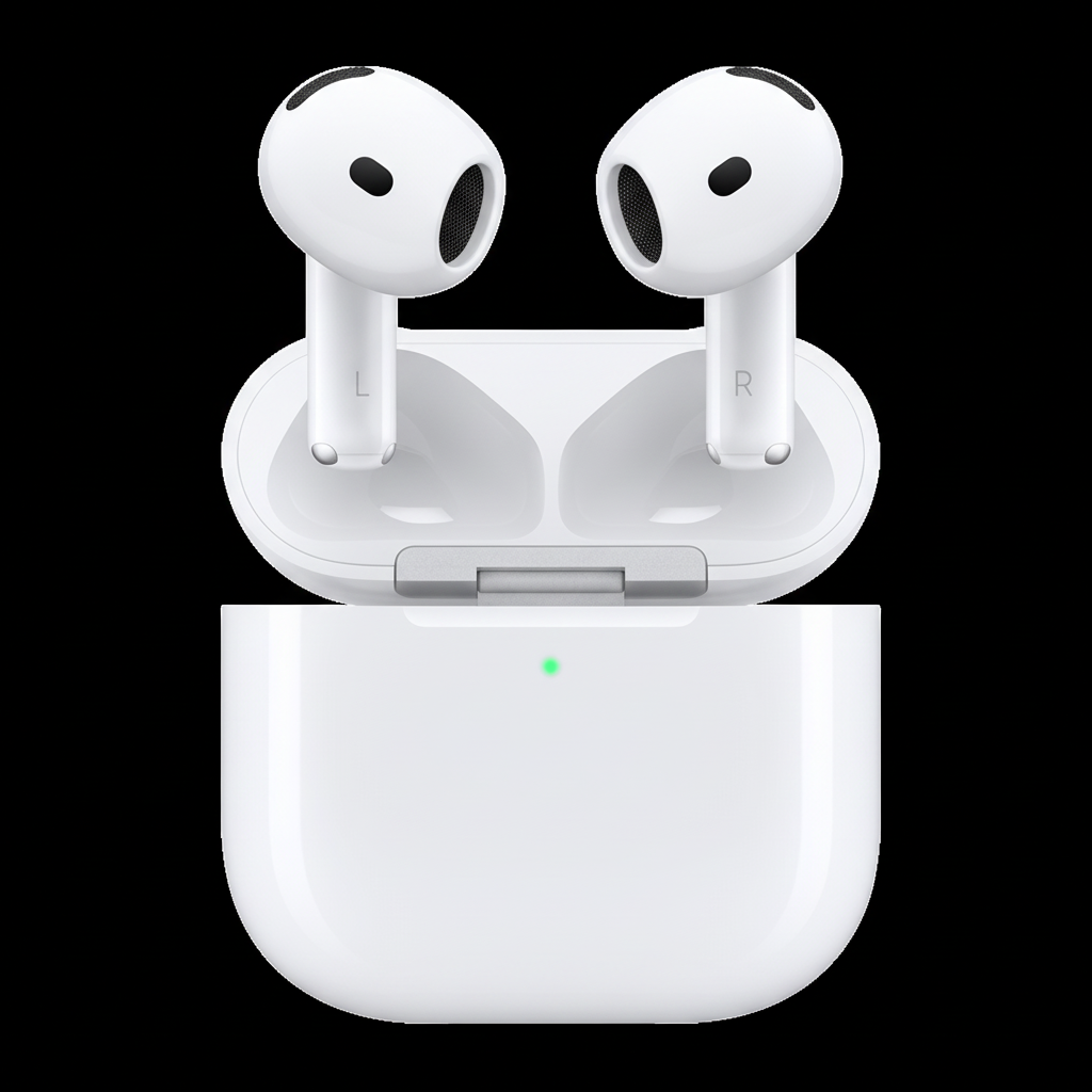 AirPods 4 con fondo transparente