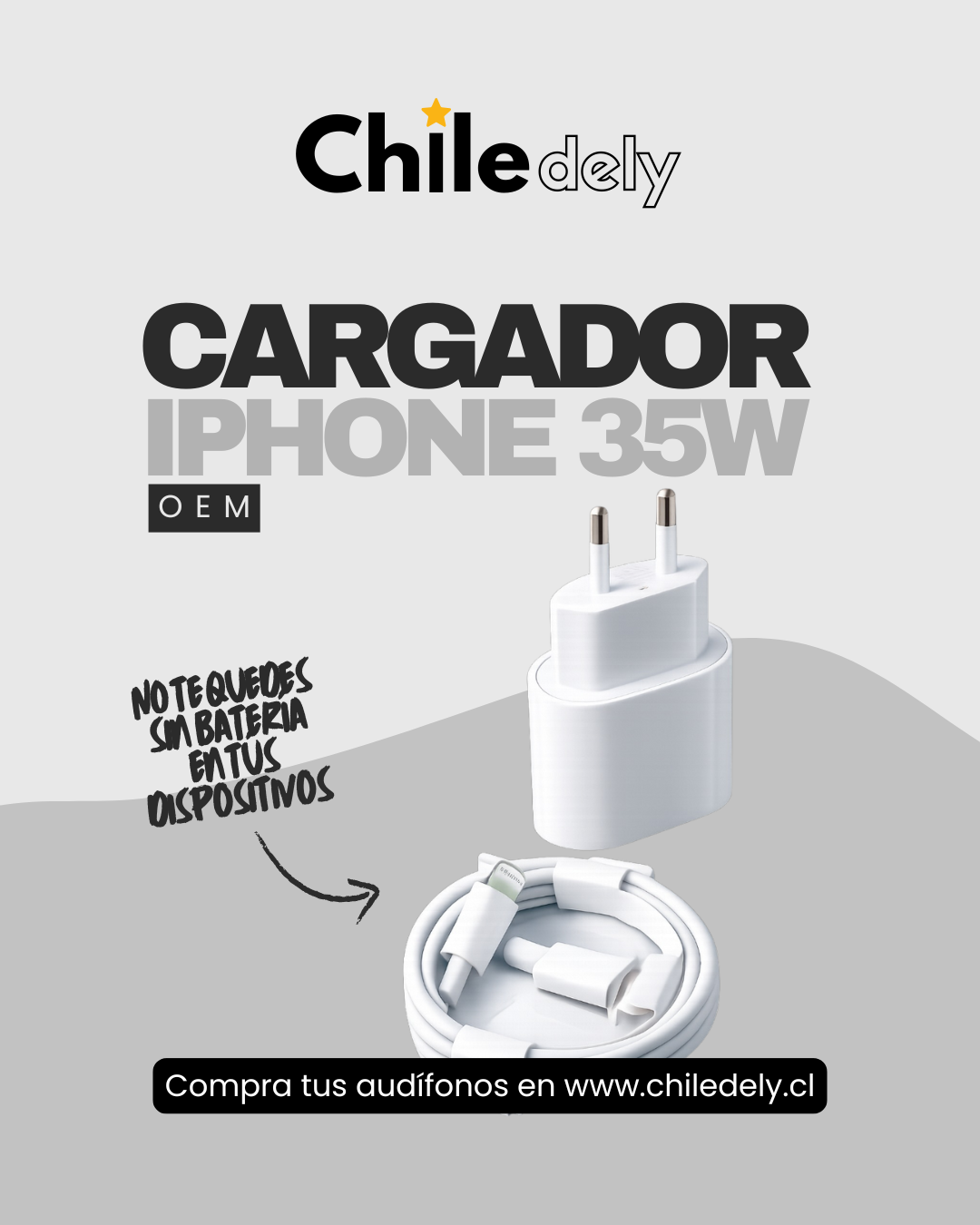 Cargador iPhone 35w